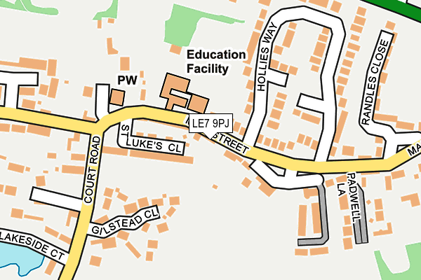 LE7 9PJ map - OS OpenMap – Local (Ordnance Survey) LE7 9PJ map - OS OpenMap – Local (Ordnance Survey)