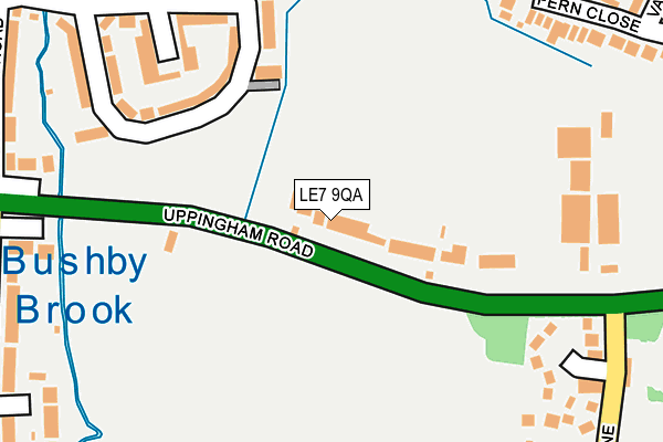 LE7 9QA map - OS OpenMap – Local (Ordnance Survey) LE7 9QA map - OS OpenMap – Local (Ordnance Survey)