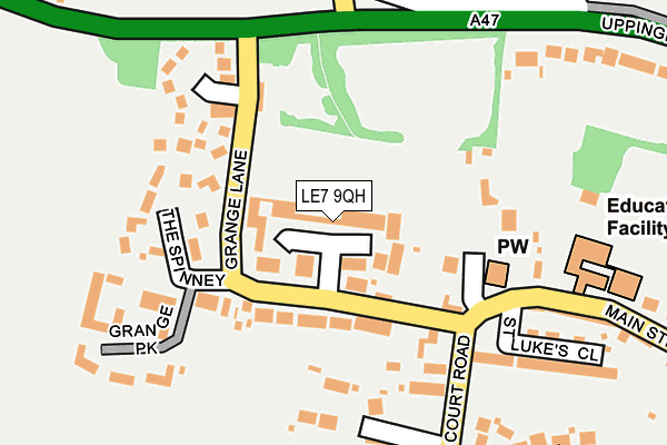 LE7 9QH map - OS OpenMap – Local (Ordnance Survey) LE7 9QH map - OS OpenMap – Local (Ordnance Survey)