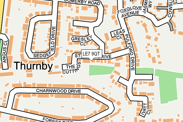 LE7 9QT map - OS OpenMap – Local (Ordnance Survey) LE7 9QT map - OS OpenMap – Local (Ordnance Survey)