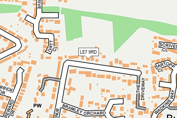 LE7 9RD map - OS OpenMap – Local (Ordnance Survey) LE7 9RD map - OS OpenMap – Local (Ordnance Survey)