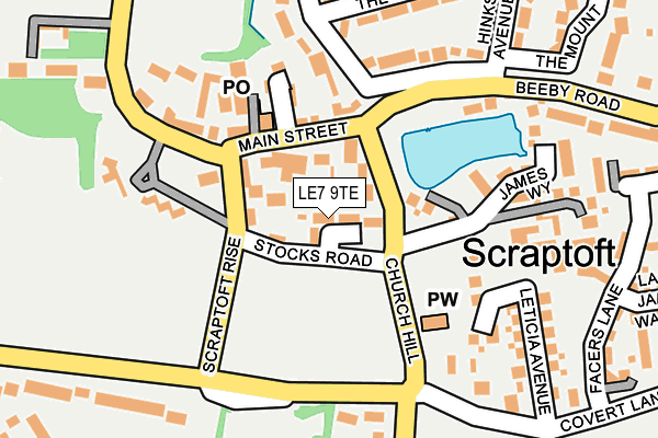 LE7 9TE map - OS OpenMap – Local (Ordnance Survey) LE7 9TE map - OS OpenMap – Local (Ordnance Survey)