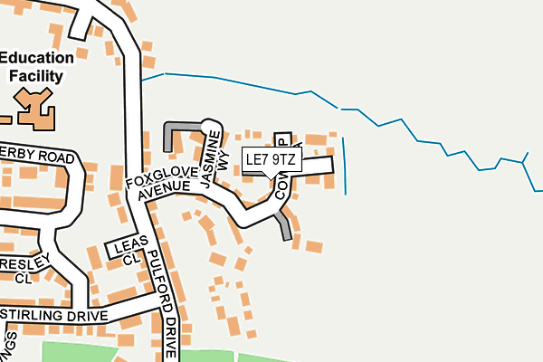 LE7 9TZ map - OS OpenMap – Local (Ordnance Survey) LE7 9TZ map - OS OpenMap – Local (Ordnance Survey)