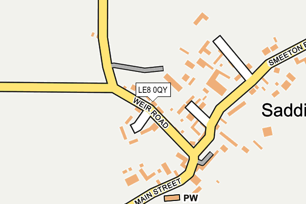 LE8 0QY map - OS OpenMap – Local (Ordnance Survey) LE8 0QY map - OS OpenMap – Local (Ordnance Survey)