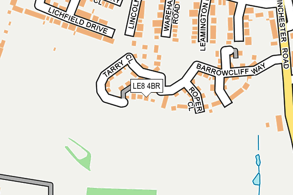 LE8 4BR map - OS OpenMap – Local (Ordnance Survey) LE8 4BR map - OS OpenMap – Local (Ordnance Survey)