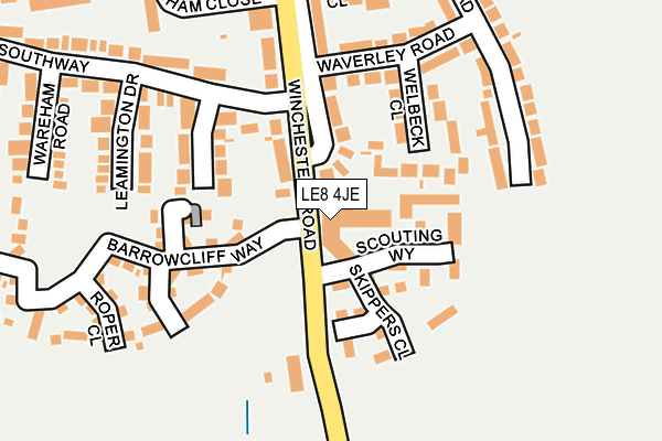 LE8 4JE map - OS OpenMap – Local (Ordnance Survey) LE8 4JE map - OS OpenMap – Local (Ordnance Survey)