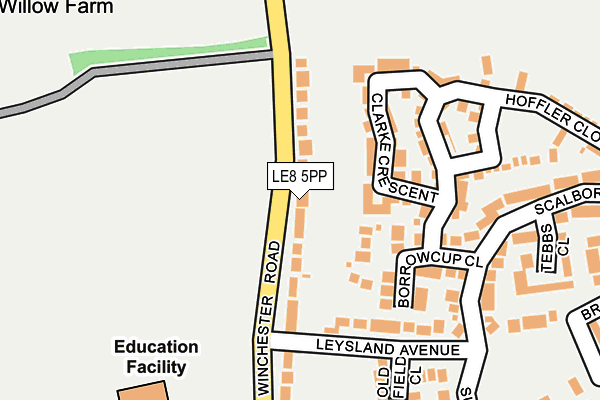 LE8 5PP map - OS OpenMap – Local (Ordnance Survey) LE8 5PP map - OS OpenMap – Local (Ordnance Survey)
