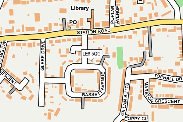 LE8 5QG map - OS OpenMap – Local (Ordnance Survey) LE8 5QG map - OS OpenMap – Local (Ordnance Survey)