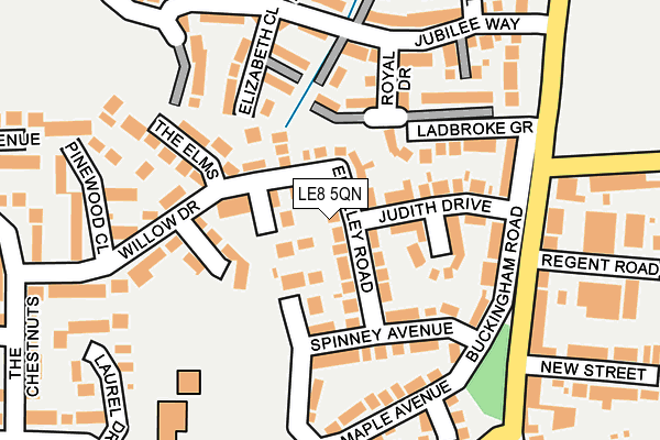 LE8 5QN map - OS OpenMap – Local (Ordnance Survey) LE8 5QN map - OS OpenMap – Local (Ordnance Survey)