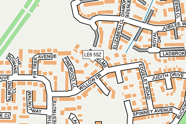 LE8 5SZ map - OS OpenMap – Local (Ordnance Survey) LE8 5SZ map - OS OpenMap – Local (Ordnance Survey)