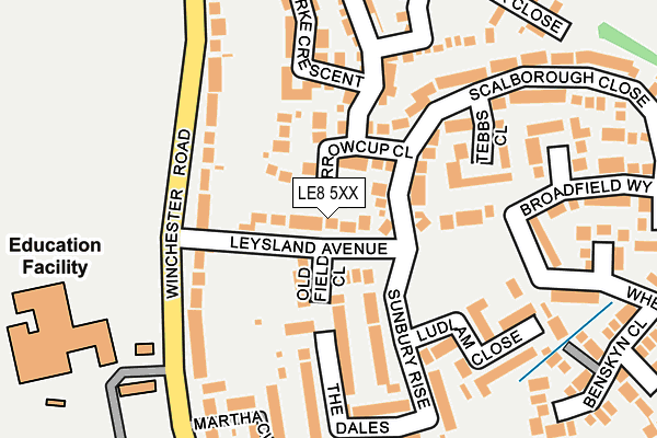 LE8 5XX map - OS OpenMap – Local (Ordnance Survey) LE8 5XX map - OS OpenMap – Local (Ordnance Survey)