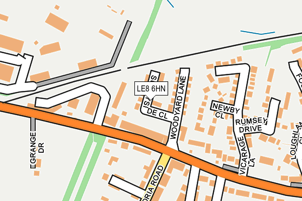 LE8 6HN map - OS OpenMap – Local (Ordnance Survey) LE8 6HN map - OS OpenMap – Local (Ordnance Survey)