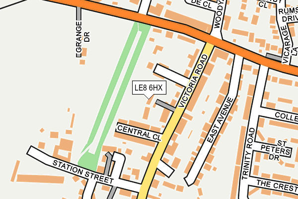 LE8 6HX map - OS OpenMap – Local (Ordnance Survey) LE8 6HX map - OS OpenMap – Local (Ordnance Survey)