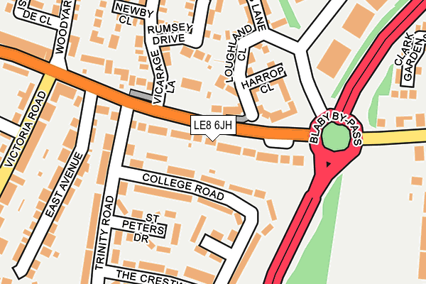 LE8 6JH map - OS OpenMap – Local (Ordnance Survey) LE8 6JH map - OS OpenMap – Local (Ordnance Survey)