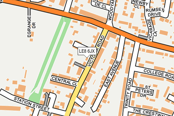 LE8 6JX map - OS OpenMap – Local (Ordnance Survey) LE8 6JX map - OS OpenMap – Local (Ordnance Survey)