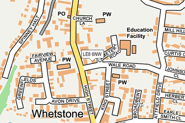 LE8 6NW map - OS OpenMap – Local (Ordnance Survey) LE8 6NW map - OS OpenMap – Local (Ordnance Survey)
