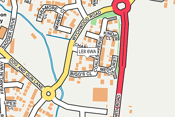 LE8 6WA map - OS OpenMap – Local (Ordnance Survey) LE8 6WA map - OS OpenMap – Local (Ordnance Survey)