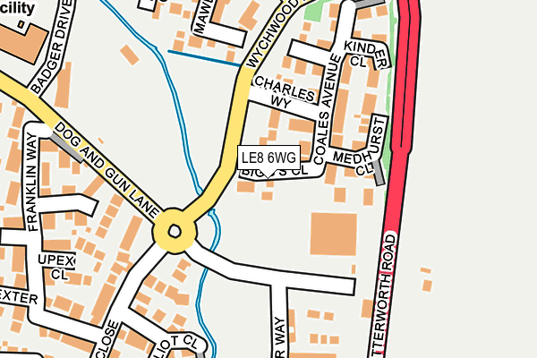 LE8 6WG map - OS OpenMap – Local (Ordnance Survey) LE8 6WG map - OS OpenMap – Local (Ordnance Survey)