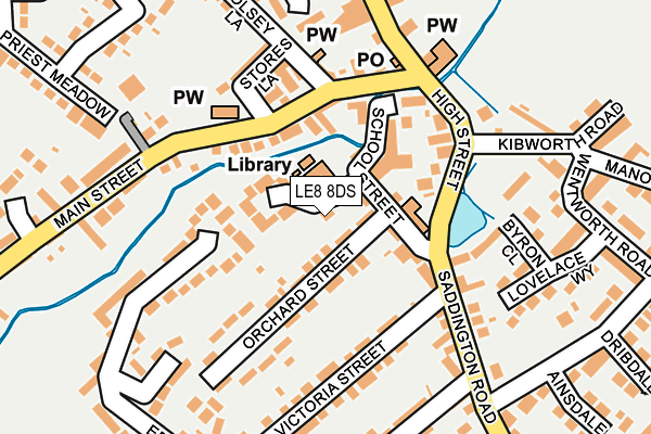LE8 8DS map - OS OpenMap – Local (Ordnance Survey) LE8 8DS map - OS OpenMap – Local (Ordnance Survey)