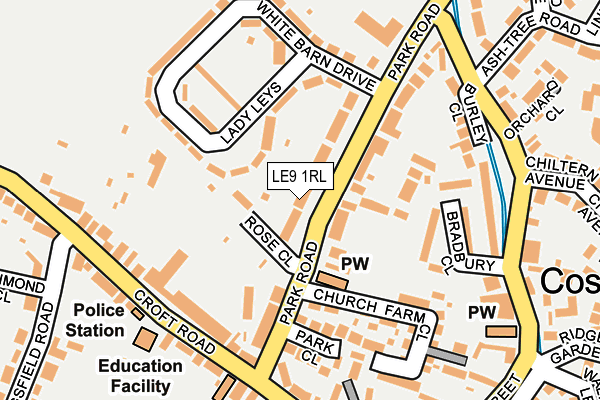 LE9 1RL map - OS OpenMap – Local (Ordnance Survey) LE9 1RL map - OS OpenMap – Local (Ordnance Survey)