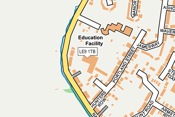 LE9 1TB map - OS OpenMap – Local (Ordnance Survey)