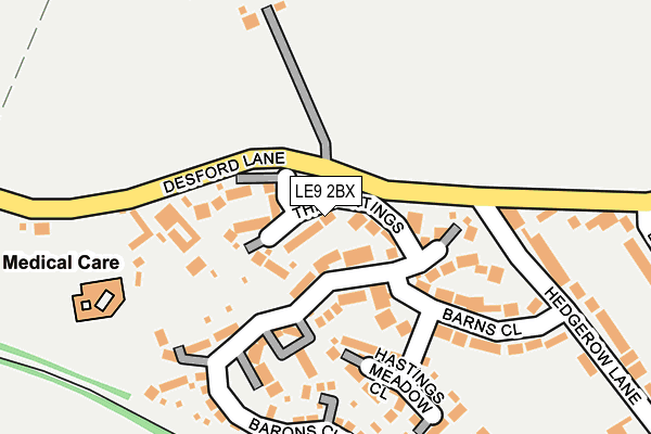 LE9 2BX map - OS OpenMap – Local (Ordnance Survey) LE9 2BX map - OS OpenMap – Local (Ordnance Survey)