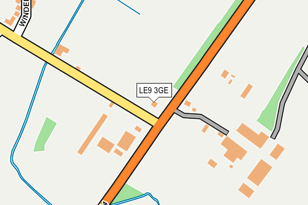LE9 3GE map - OS OpenMap – Local (Ordnance Survey) LE9 3GE map - OS OpenMap – Local (Ordnance Survey)