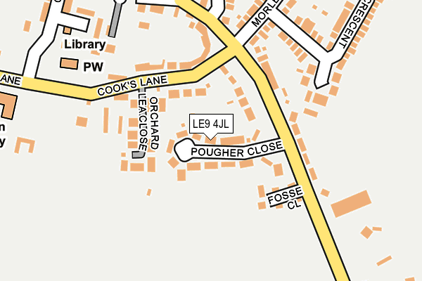 LE9 4JL map - OS OpenMap – Local (Ordnance Survey)
