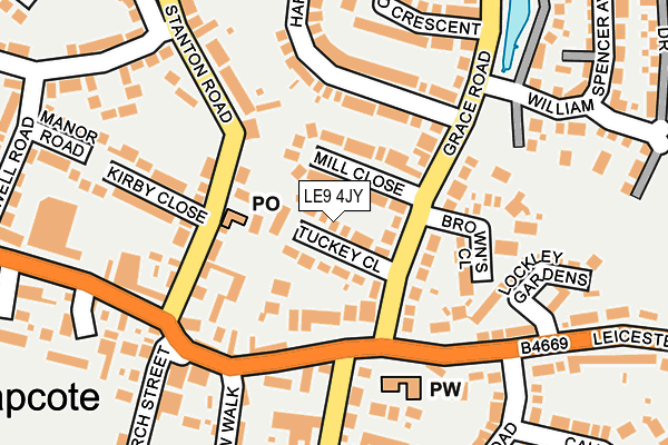 LE9 4JY map - OS OpenMap – Local (Ordnance Survey) LE9 4JY map - OS OpenMap – Local (Ordnance Survey)