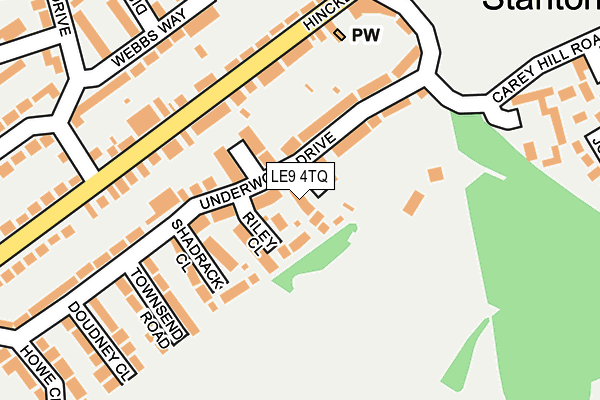 LE9 4TQ map - OS OpenMap – Local (Ordnance Survey)