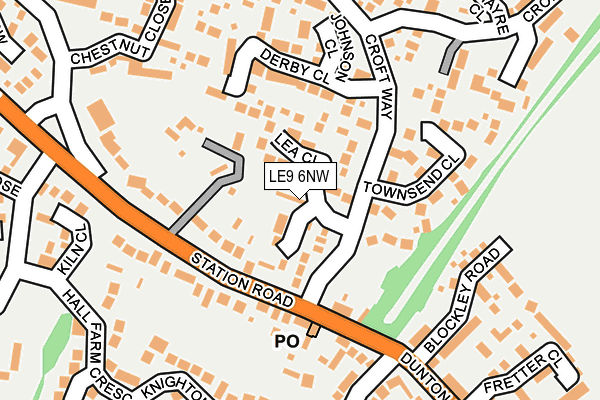 LE9 6NW map - OS OpenMap – Local (Ordnance Survey)