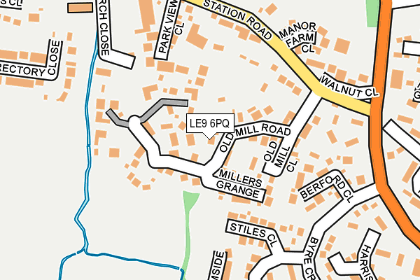 LE9 6PQ map - OS OpenMap – Local (Ordnance Survey)