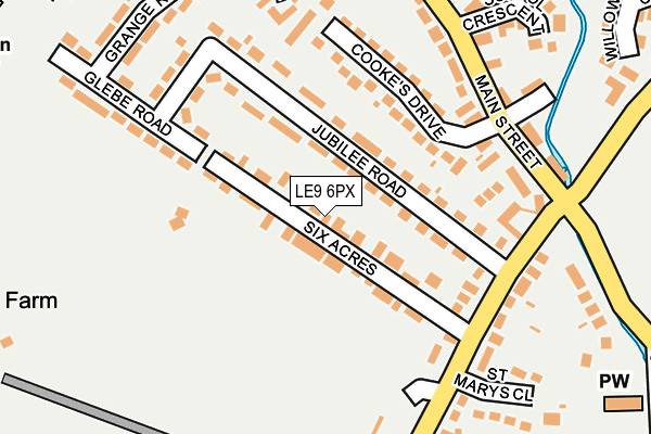 LE9 6PX map - OS OpenMap – Local (Ordnance Survey) LE9 6PX map - OS OpenMap – Local (Ordnance Survey)