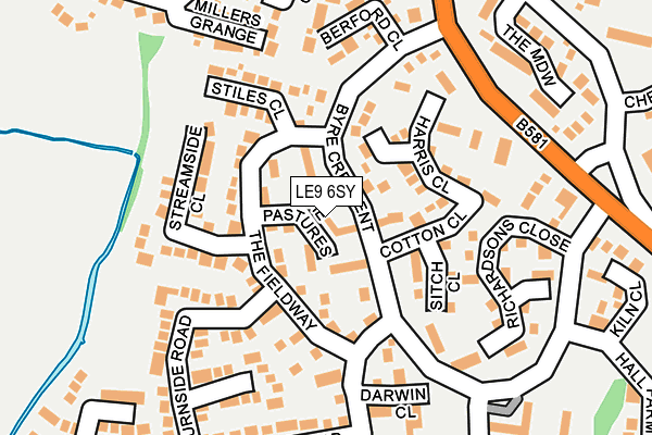 LE9 6SY map - OS OpenMap – Local (Ordnance Survey)