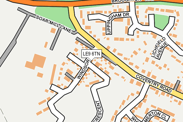 LE9 6TN map - OS OpenMap – Local (Ordnance Survey) LE9 6TN map - OS OpenMap – Local (Ordnance Survey)
