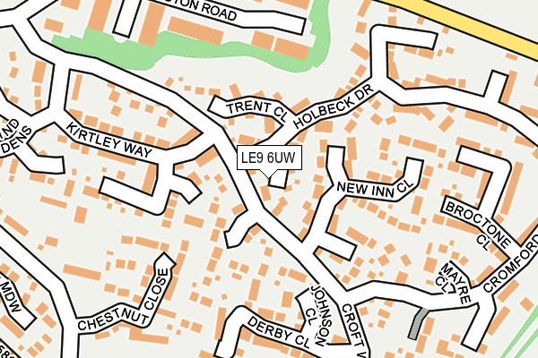 LE9 6UW map - OS OpenMap – Local (Ordnance Survey) LE9 6UW map - OS OpenMap – Local (Ordnance Survey)