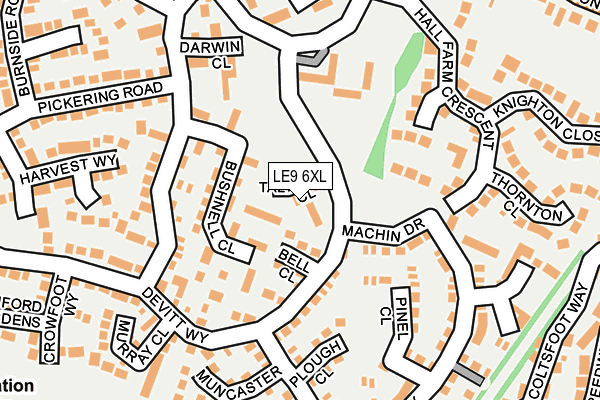 LE9 6XL map - OS OpenMap – Local (Ordnance Survey) LE9 6XL map - OS OpenMap – Local (Ordnance Survey)