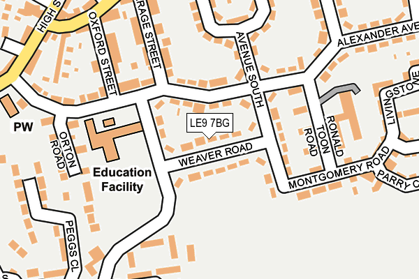LE9 7BG map - OS OpenMap – Local (Ordnance Survey) LE9 7BG map - OS OpenMap – Local (Ordnance Survey)