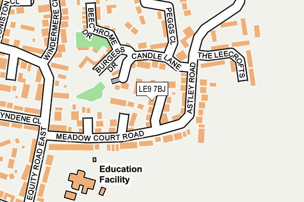 LE9 7BJ map - OS OpenMap – Local (Ordnance Survey) LE9 7BJ map - OS OpenMap – Local (Ordnance Survey)