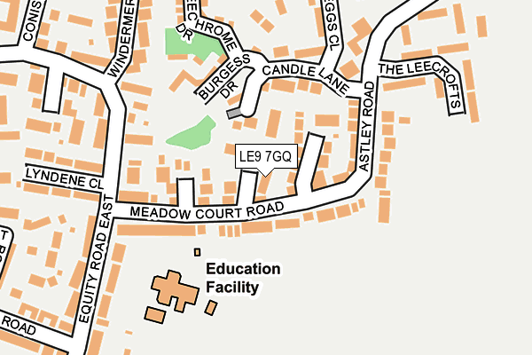 LE9 7GQ map - OS OpenMap – Local (Ordnance Survey)