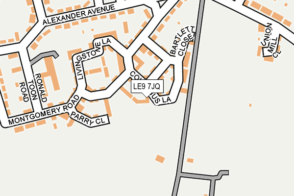 LE9 7JQ map - OS OpenMap – Local (Ordnance Survey) LE9 7JQ map - OS OpenMap – Local (Ordnance Survey)