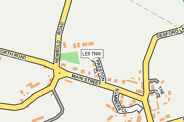 LE9 7NW map - OS OpenMap – Local (Ordnance Survey) LE9 7NW map - OS OpenMap – Local (Ordnance Survey)