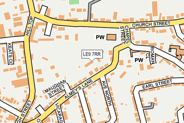 LE9 7RR map - OS OpenMap – Local (Ordnance Survey) LE9 7RR map - OS OpenMap – Local (Ordnance Survey)