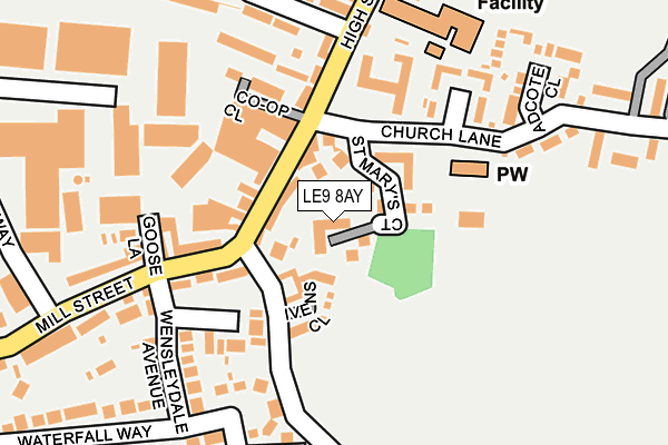 LE9 8AY map - OS OpenMap – Local (Ordnance Survey) LE9 8AY map - OS OpenMap – Local (Ordnance Survey)