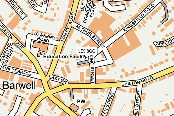 LE9 8GQ map - OS OpenMap – Local (Ordnance Survey) LE9 8GQ map - OS OpenMap – Local (Ordnance Survey)
