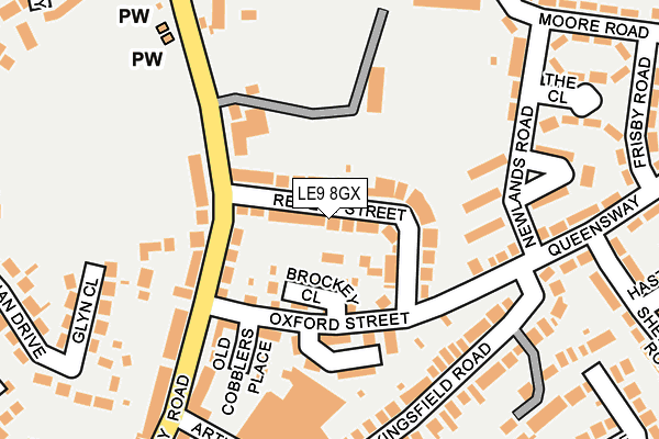 LE9 8GX map - OS OpenMap – Local (Ordnance Survey) LE9 8GX map - OS OpenMap – Local (Ordnance Survey)