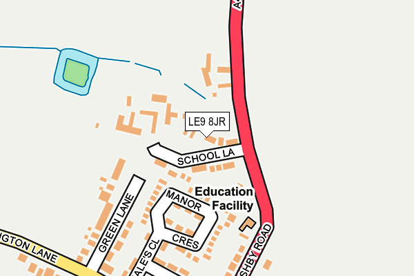 LE9 8JR map - OS OpenMap – Local (Ordnance Survey) LE9 8JR map - OS OpenMap – Local (Ordnance Survey)