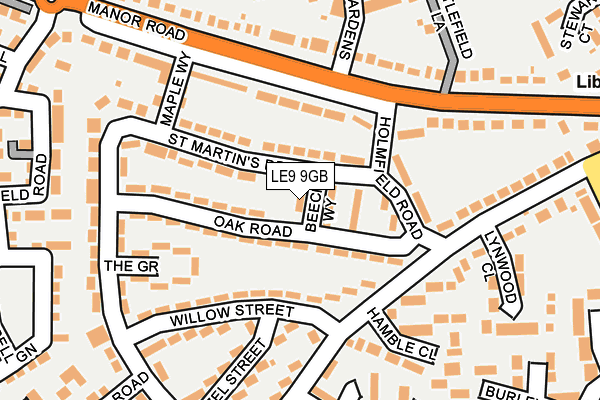 LE9 9GB map - OS OpenMap – Local (Ordnance Survey) LE9 9GB map - OS OpenMap – Local (Ordnance Survey)