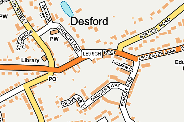 LE9 9GH map - OS OpenMap – Local (Ordnance Survey) LE9 9GH map - OS OpenMap – Local (Ordnance Survey)