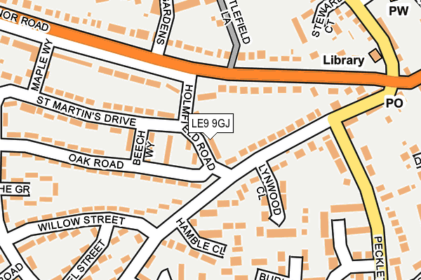 LE9 9GJ map - OS OpenMap – Local (Ordnance Survey) LE9 9GJ map - OS OpenMap – Local (Ordnance Survey)